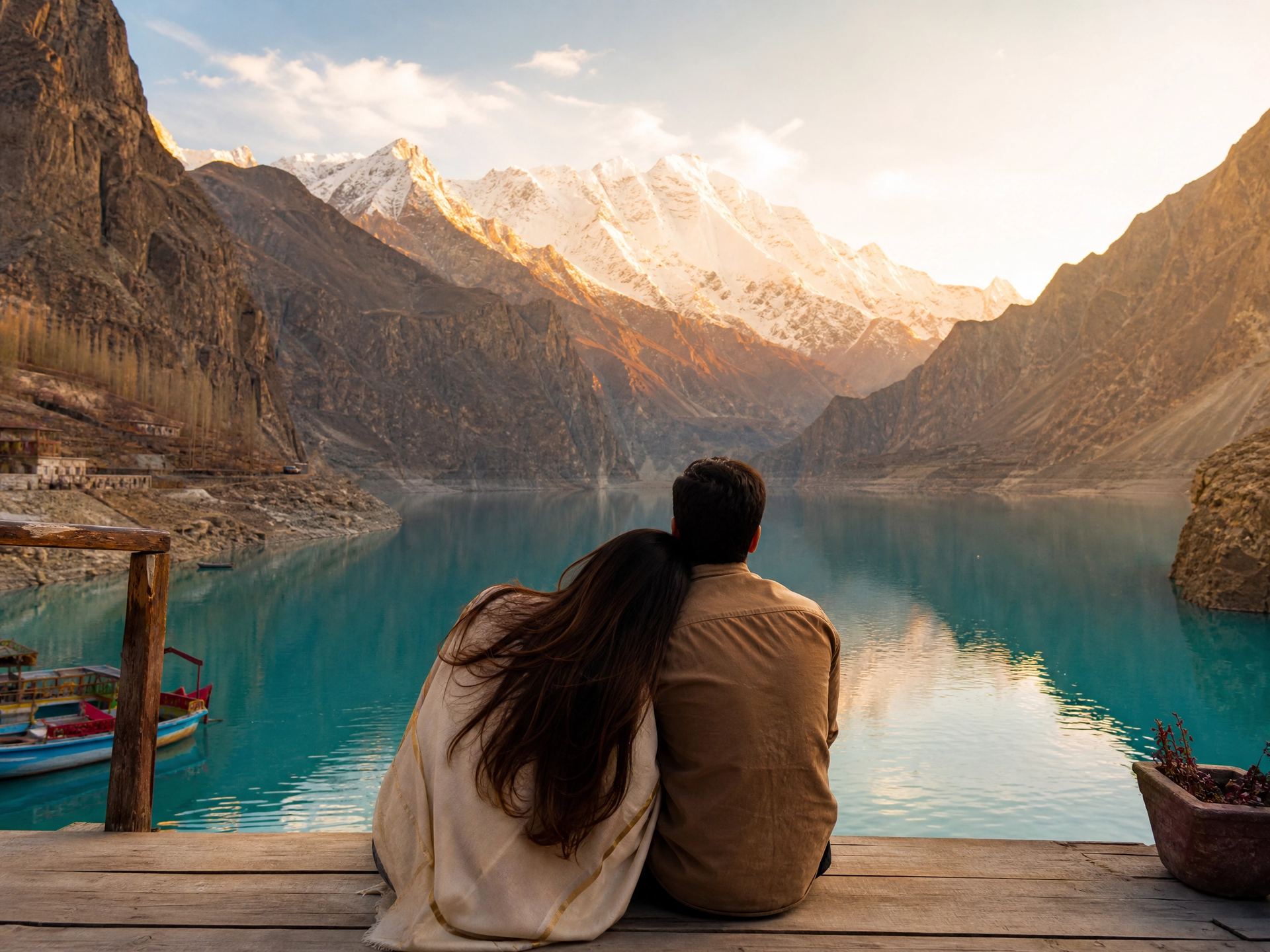 Couple at Attabad Lake, Hunza